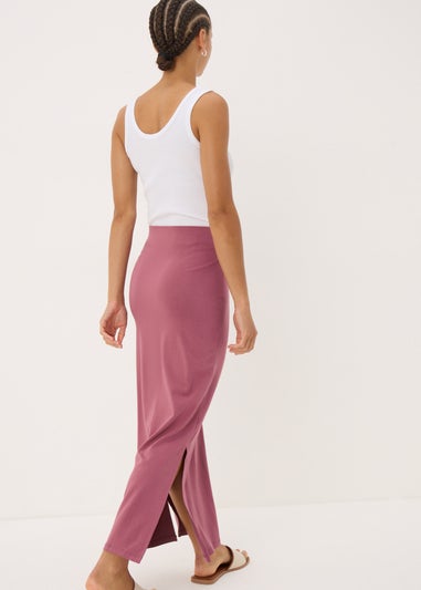 Raspberry Jersey Maxi Skirt