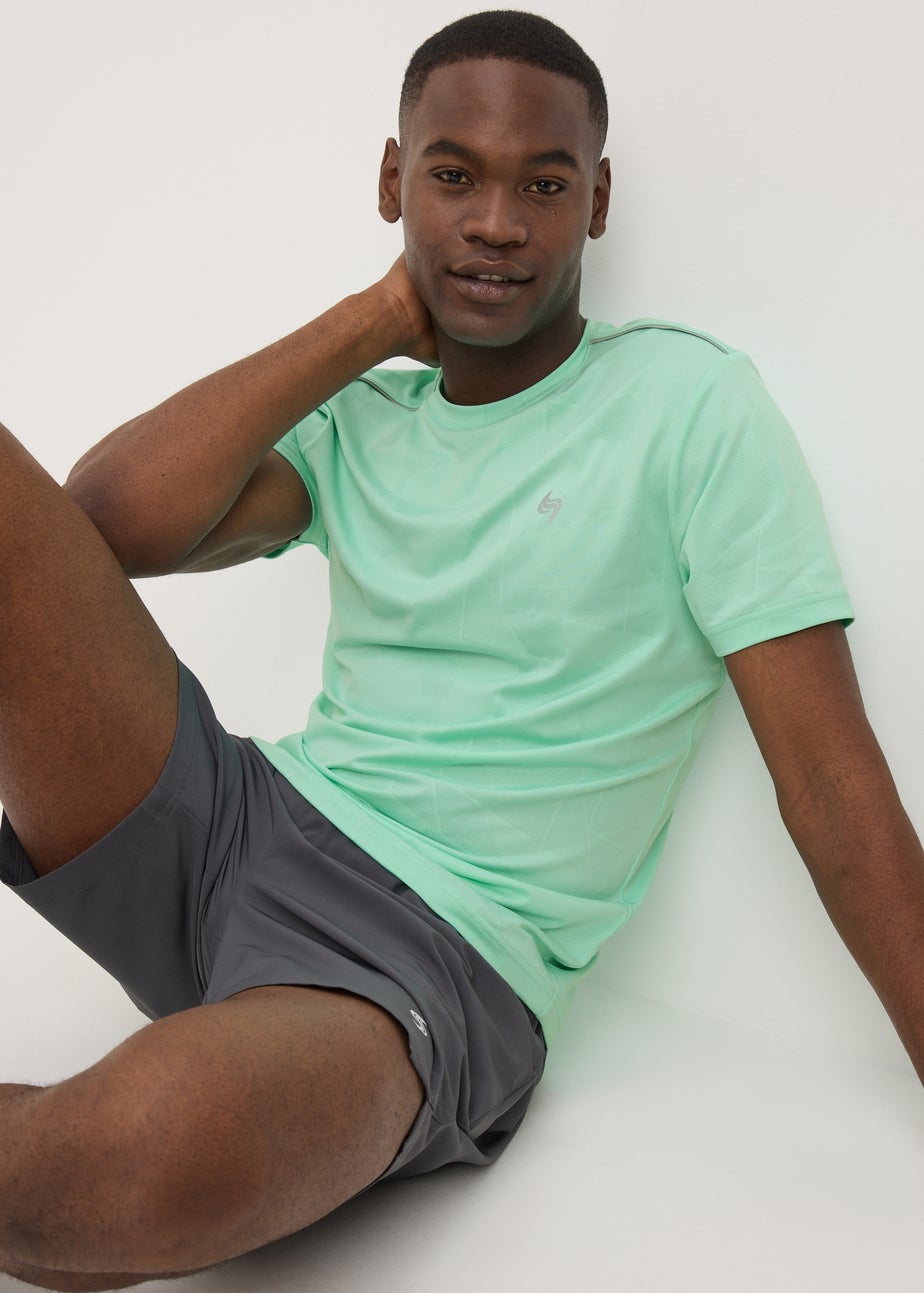 Souluxe Turquoise Jacquard T-Shirt