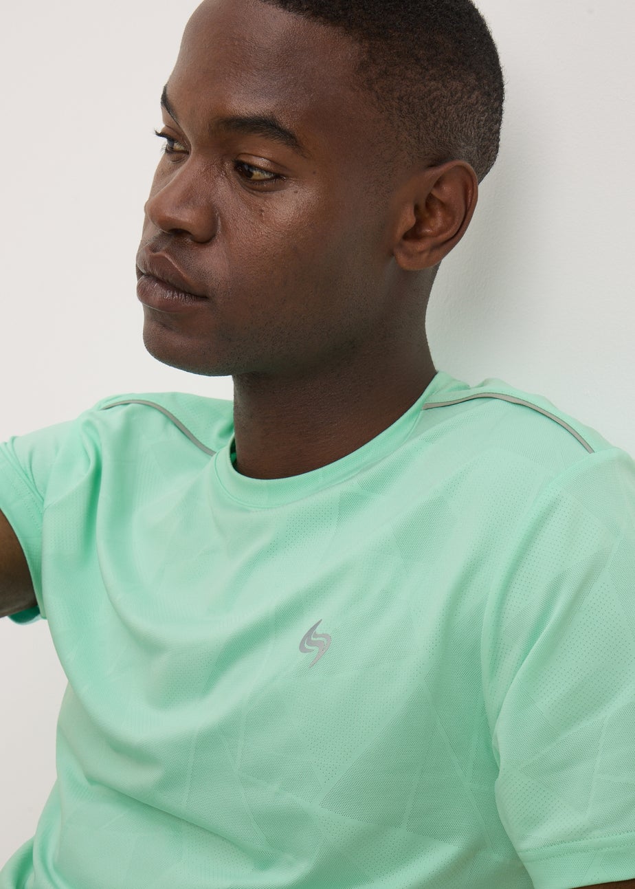 Souluxe Turquoise Jacquard T-Shirt