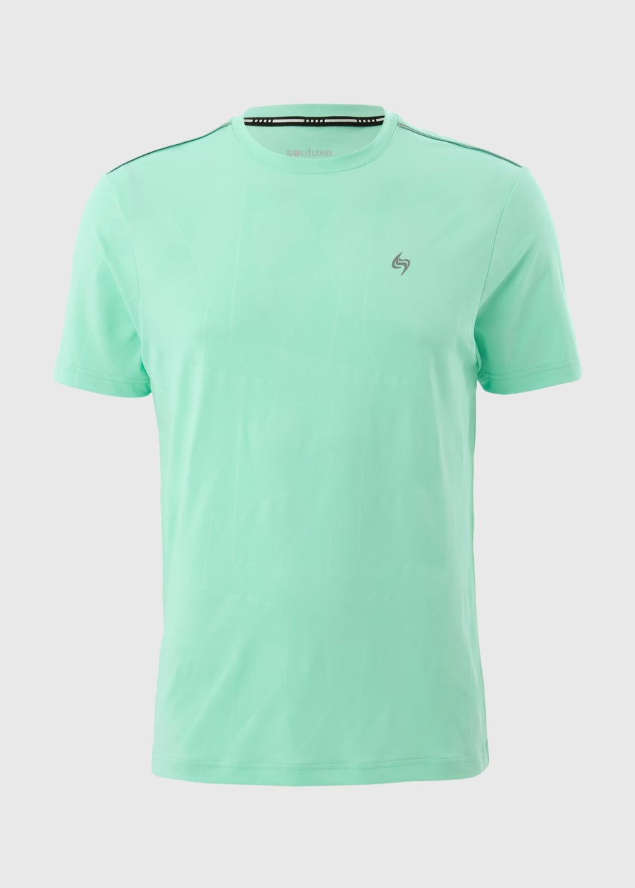 Souluxe Turquoise Jacquard T-Shirt