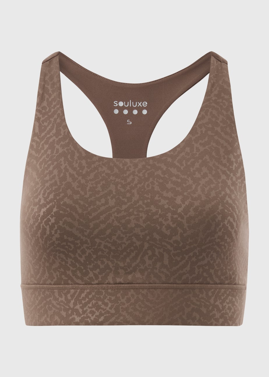 Souluxe Mocha Printed Sports Bra