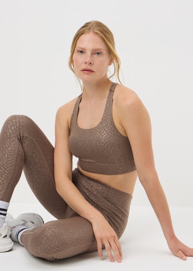 Souluxe Mocha Printed Sports Bra