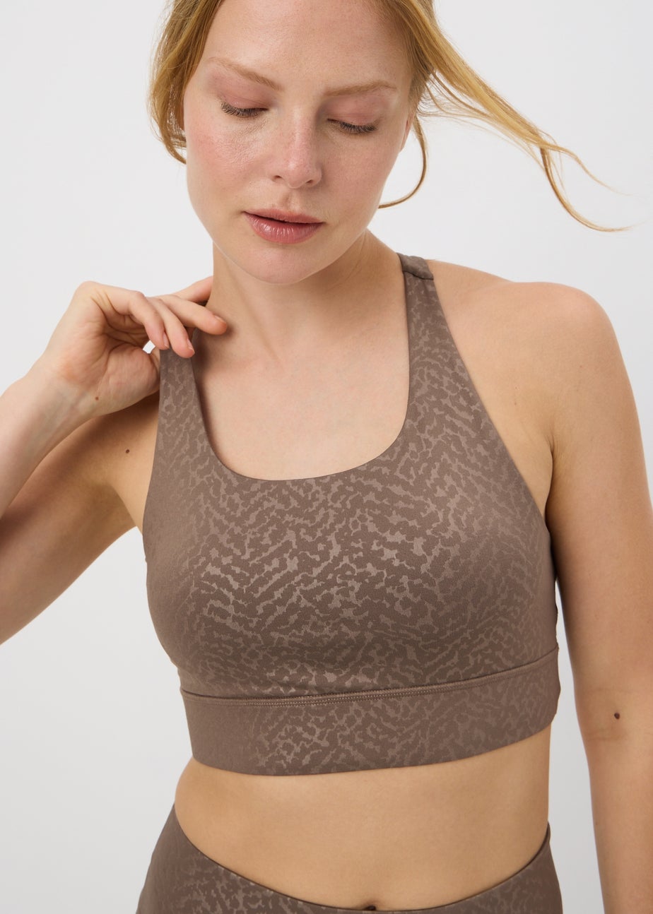 Souluxe Mocha Printed Sports Bra