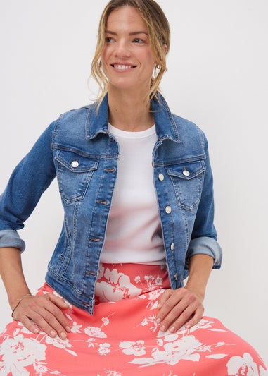 Coral Large Bloom Flared Skirt