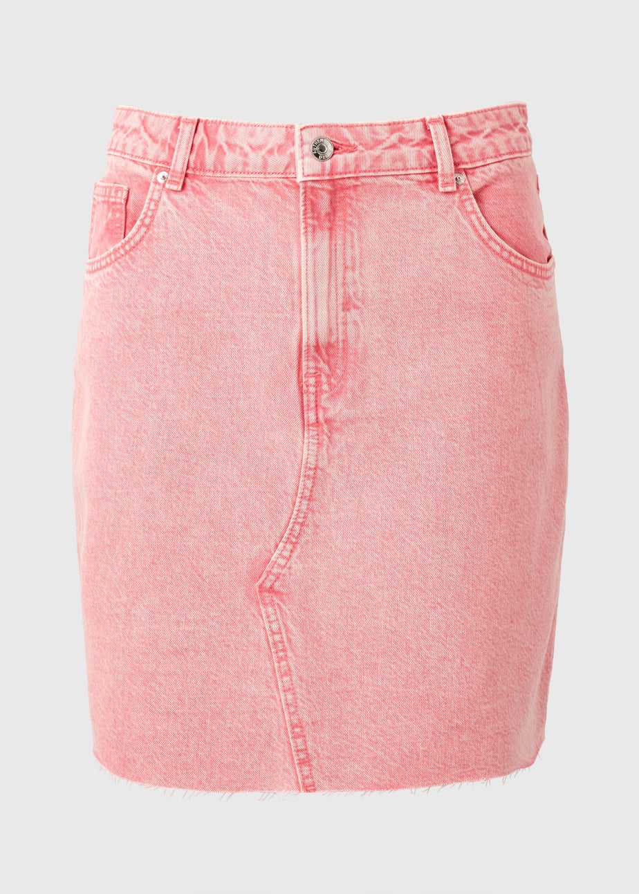 Pink Denim Mini Skirt