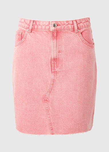 Pink Denim Mini Skirt