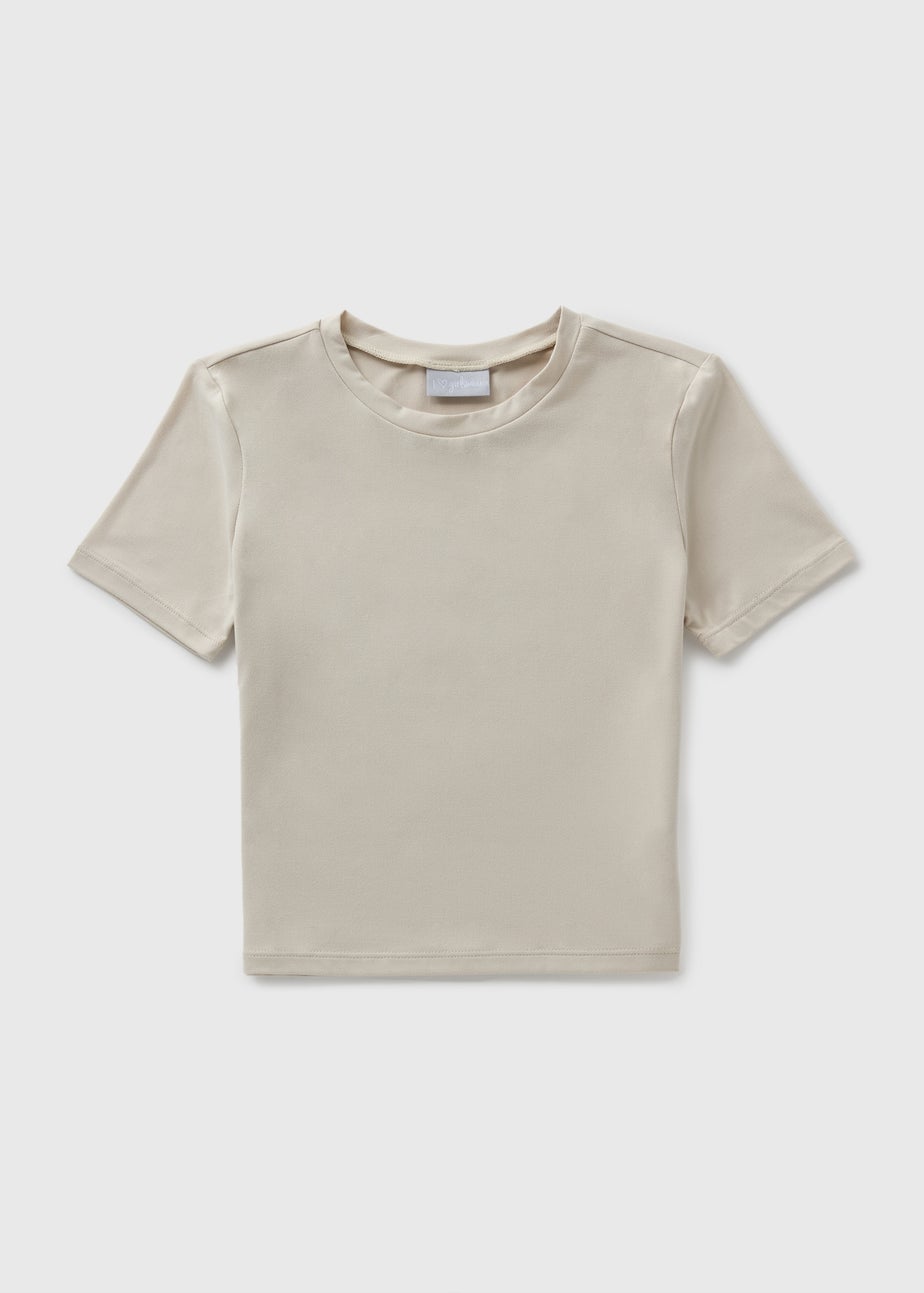Girls Cream Soft Touch T-Shirt (7-15yrs)