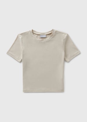 Girls Cream Soft Touch T-Shirt (7-15yrs)