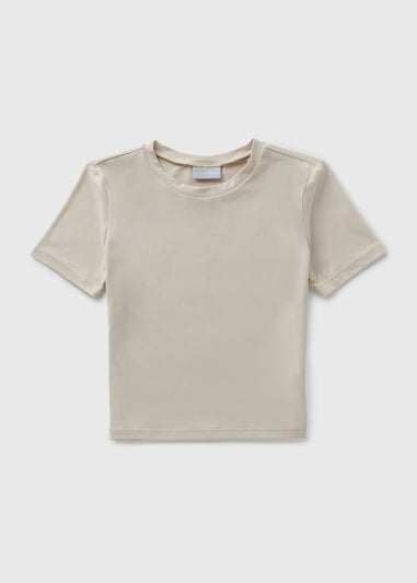 Girls Cream Soft Touch T-Shirt (7-15yrs)