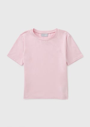 Girls Pink Soft Touch Sculpt T-Shirt (7-15yrs)