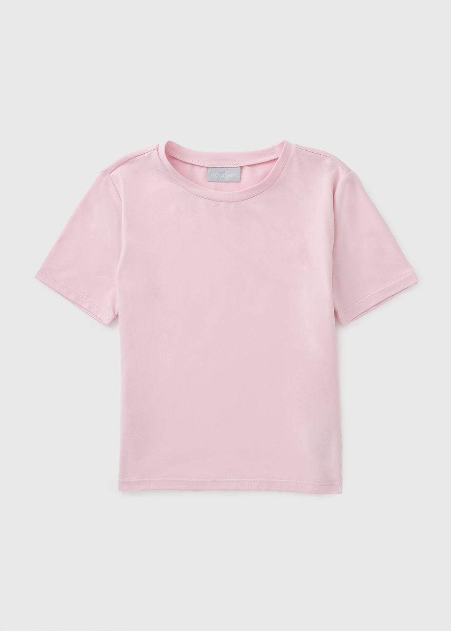 Girls Pink Soft Touch Sculpt T-Shirt (7-15yrs)