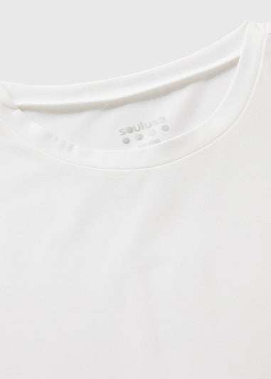 Girls White Soft Touch T-Shirt (7-15yrs)