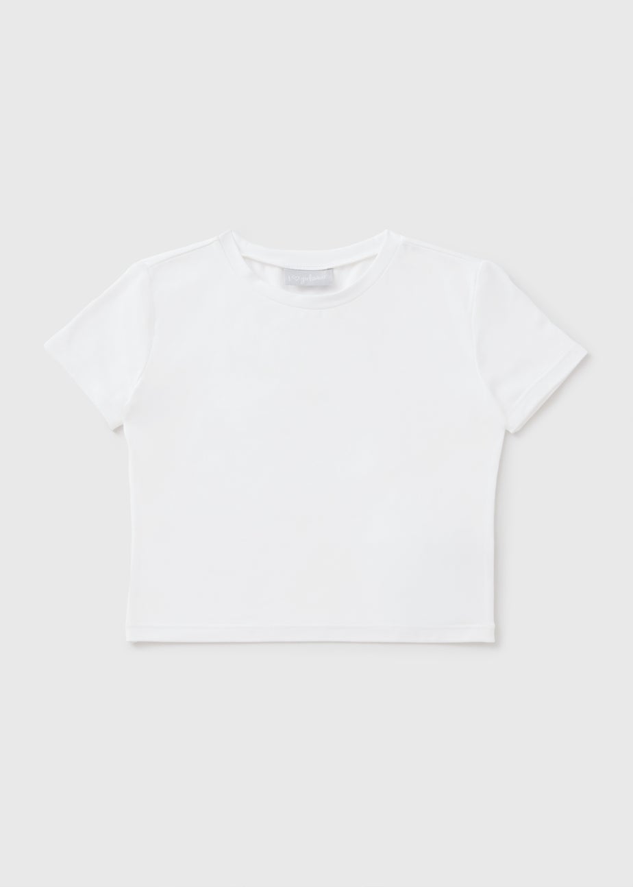 Girls White Soft Touch T-Shirt (7-15yrs)