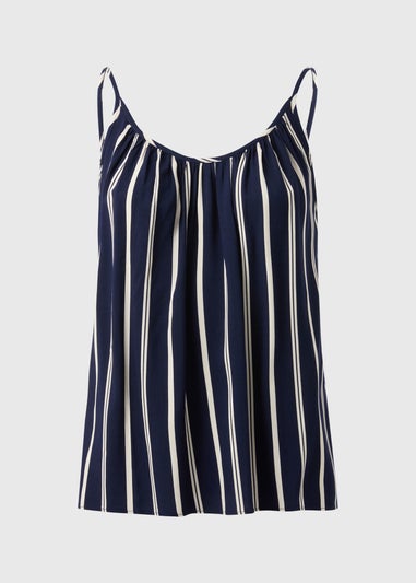 Navy Stripe Cami Top