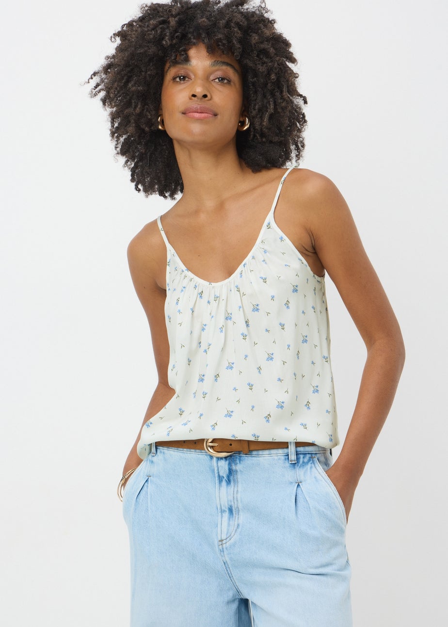 Blue Ditsy Floral Cami Top