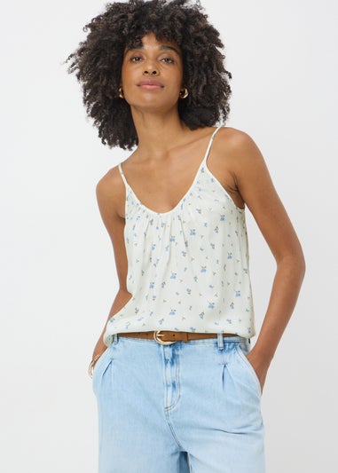 Blue Ditsy Floral Cami Top