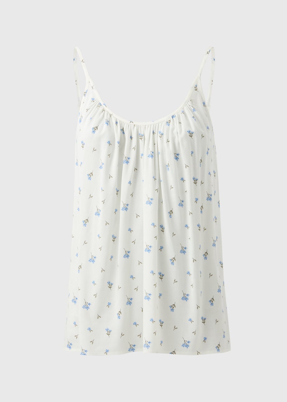 Blue Ditsy Floral Cami Top