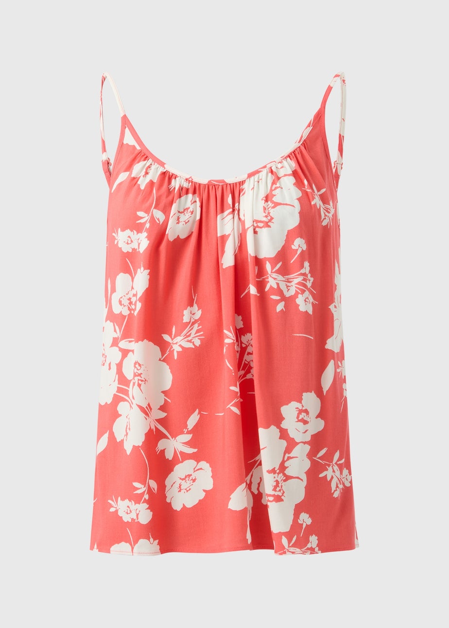Coral Floral Cami Top