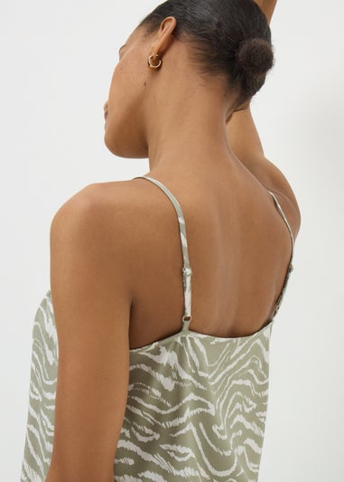 Sage Green Zebra Print Cami Top