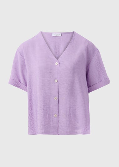 Lilac Airflow V Neck Shirt