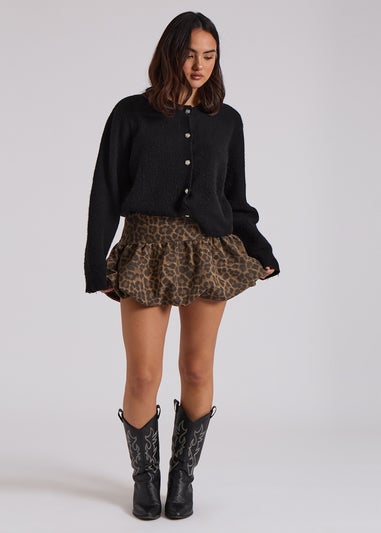 Urban Bliss Brown Leopard Balloon Mini Skirt