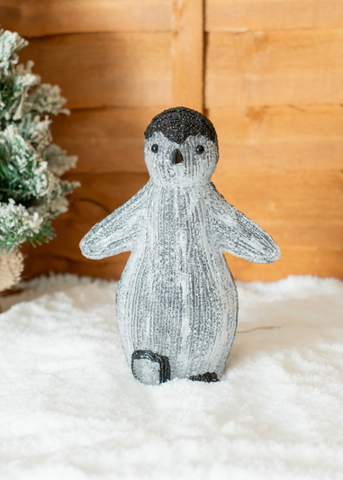 ValueLights Poppy Penguin LED Christmas Decoration (30cm x 12.5cm x 21cm)
