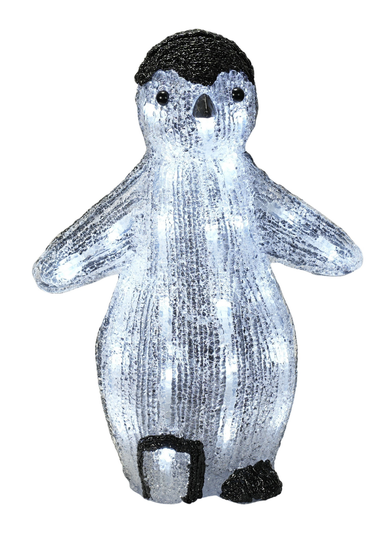 ValueLights Poppy Penguin LED Christmas Decoration (30cm x 12.5cm x 21cm)