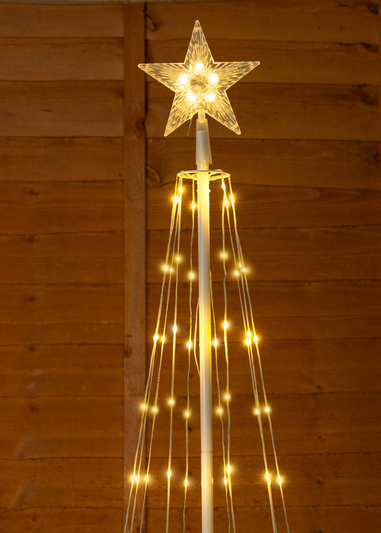 ValueLights White Balsam IP44 Maypole LED Christmas String Lights Decoration