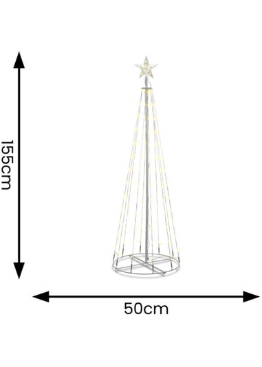 ValueLights White Balsam IP44 Maypole LED Christmas String Lights Decoration