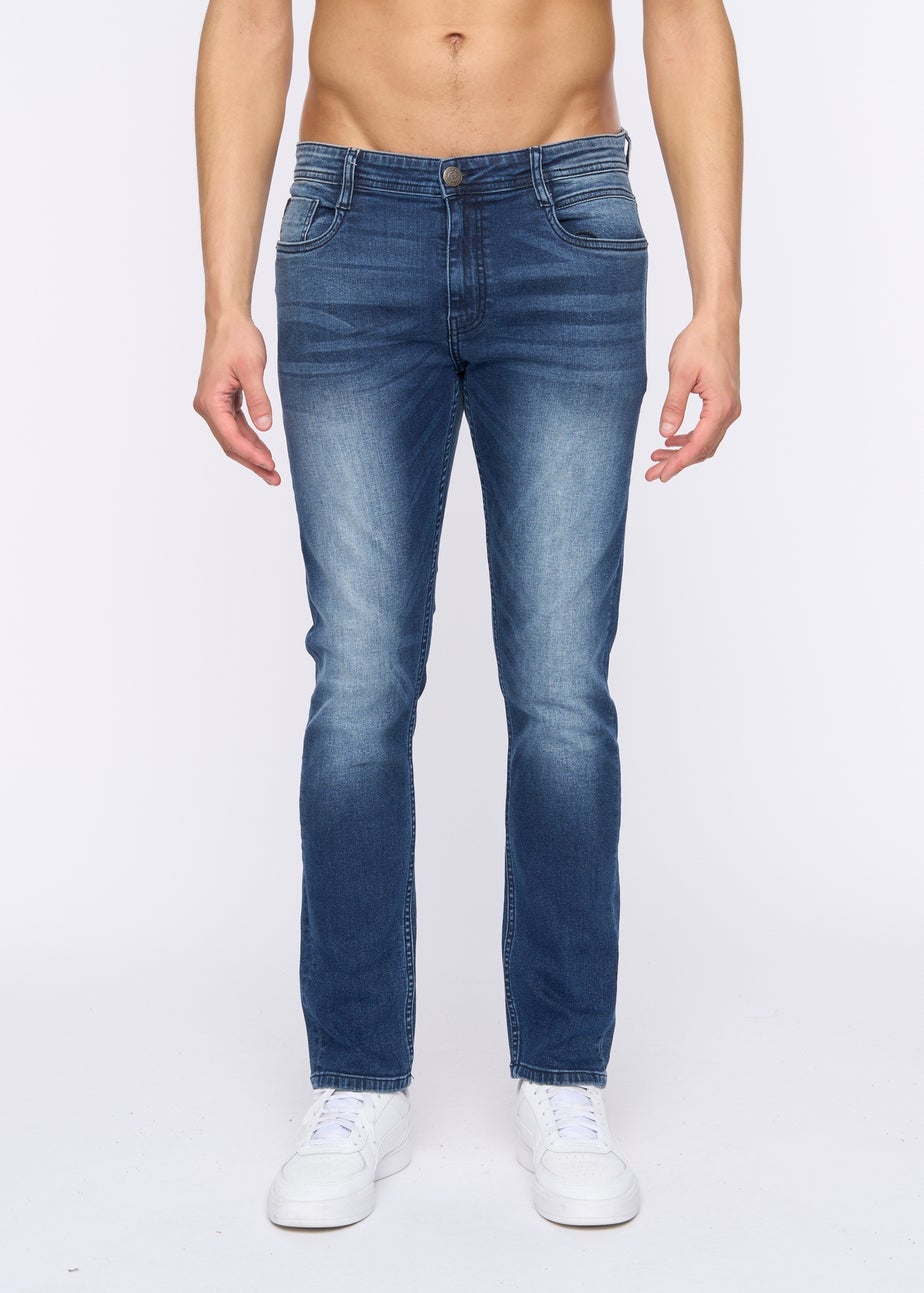 Duck & Cover Dark Blue Wash Maylead Slim Fit Jeans