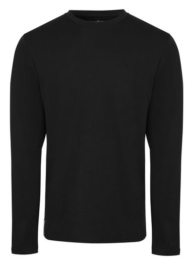 Threadbare Black 3-Pack Assorted Long Sleeve Cotton T Shirts