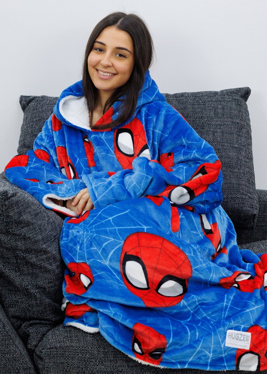 Spiderman Heads Up Wearable Hooded Fleece