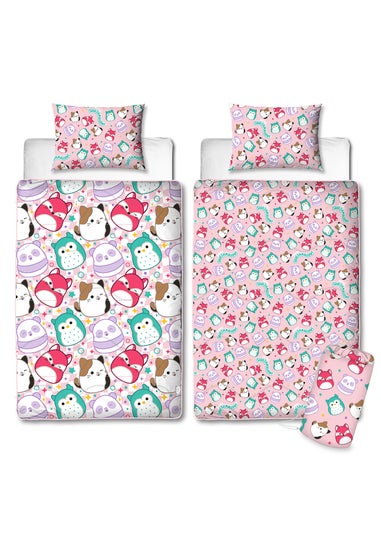 Squishmallows Logo Coverless Quilt Duvet Cover Set