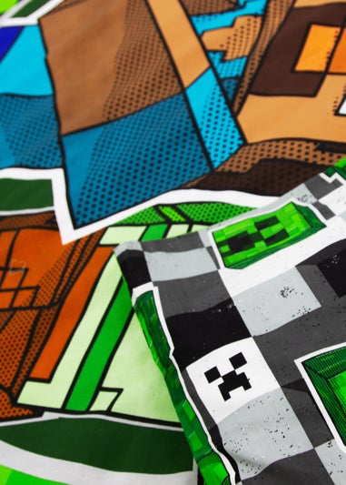 Minecraft Block Check Reversible Duvet Cover Set