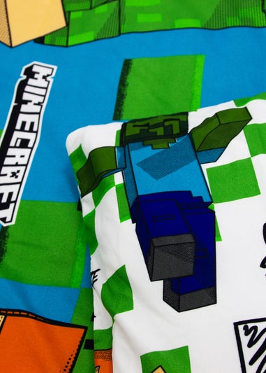 Minecraft Drawn Reversible Duvet Cover Set