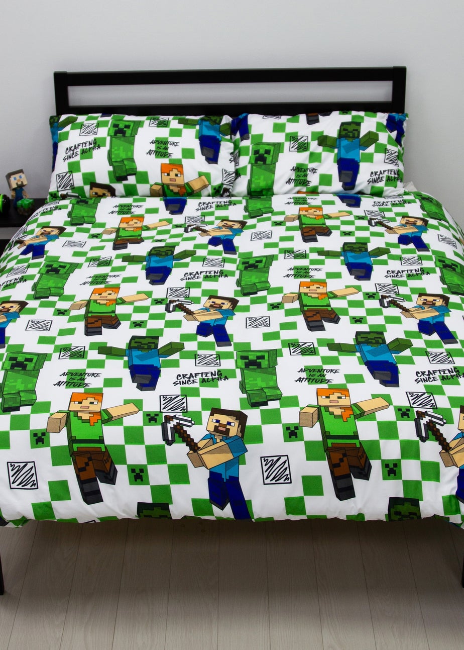 Minecraft Drawn Reversible Duvet Cover Set