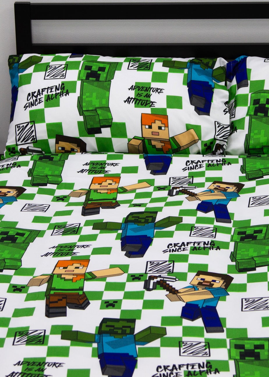 Minecraft Drawn Reversible Duvet Cover Set
