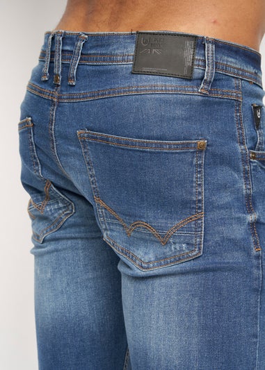 Duck & Cover Stone Wash Tranfold Slim Fit Jeans