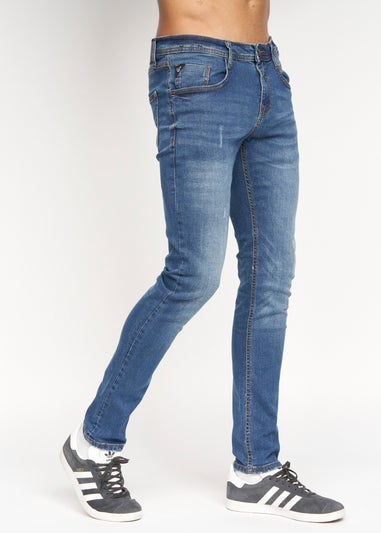 Duck & Cover Stone Wash Tranfold Slim Fit Jeans