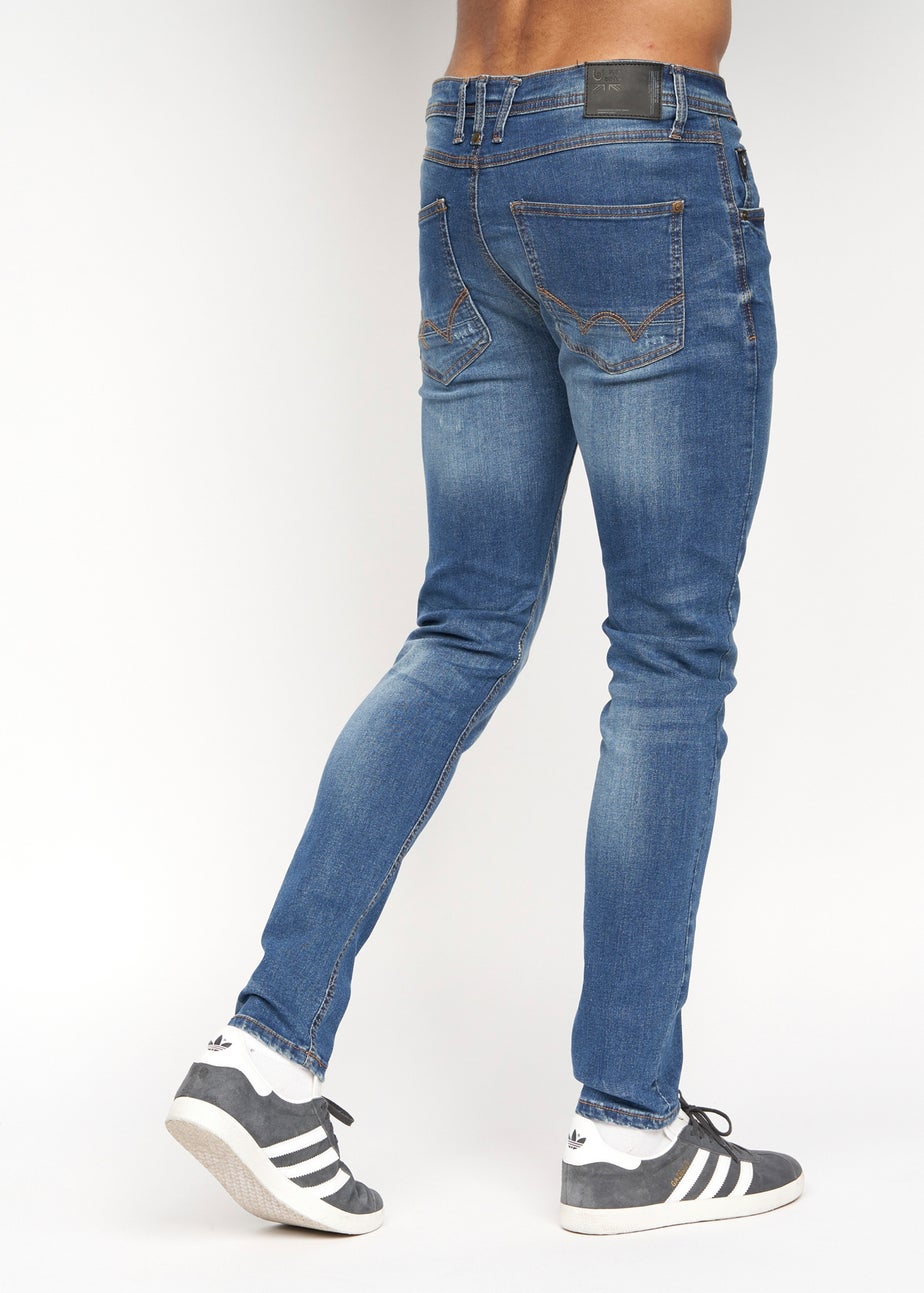 Duck & Cover Stone Wash Tranfold Slim Fit Jeans