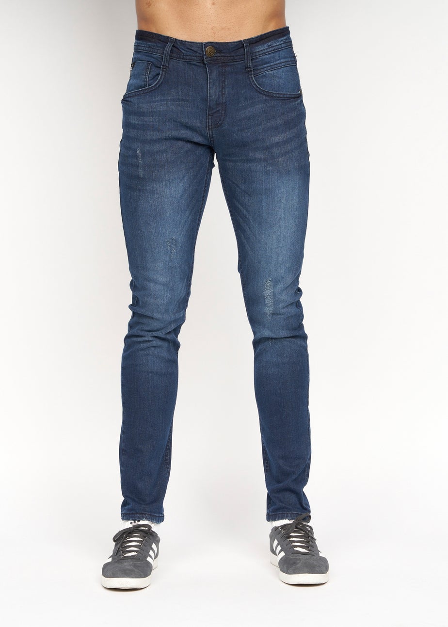 Duck & Cover Dark Wash Tranfold Slim Fit Jeans