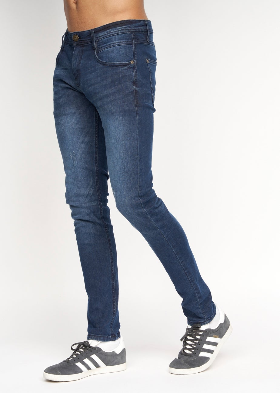 Duck & Cover Dark Wash Tranfold Slim Fit Jeans