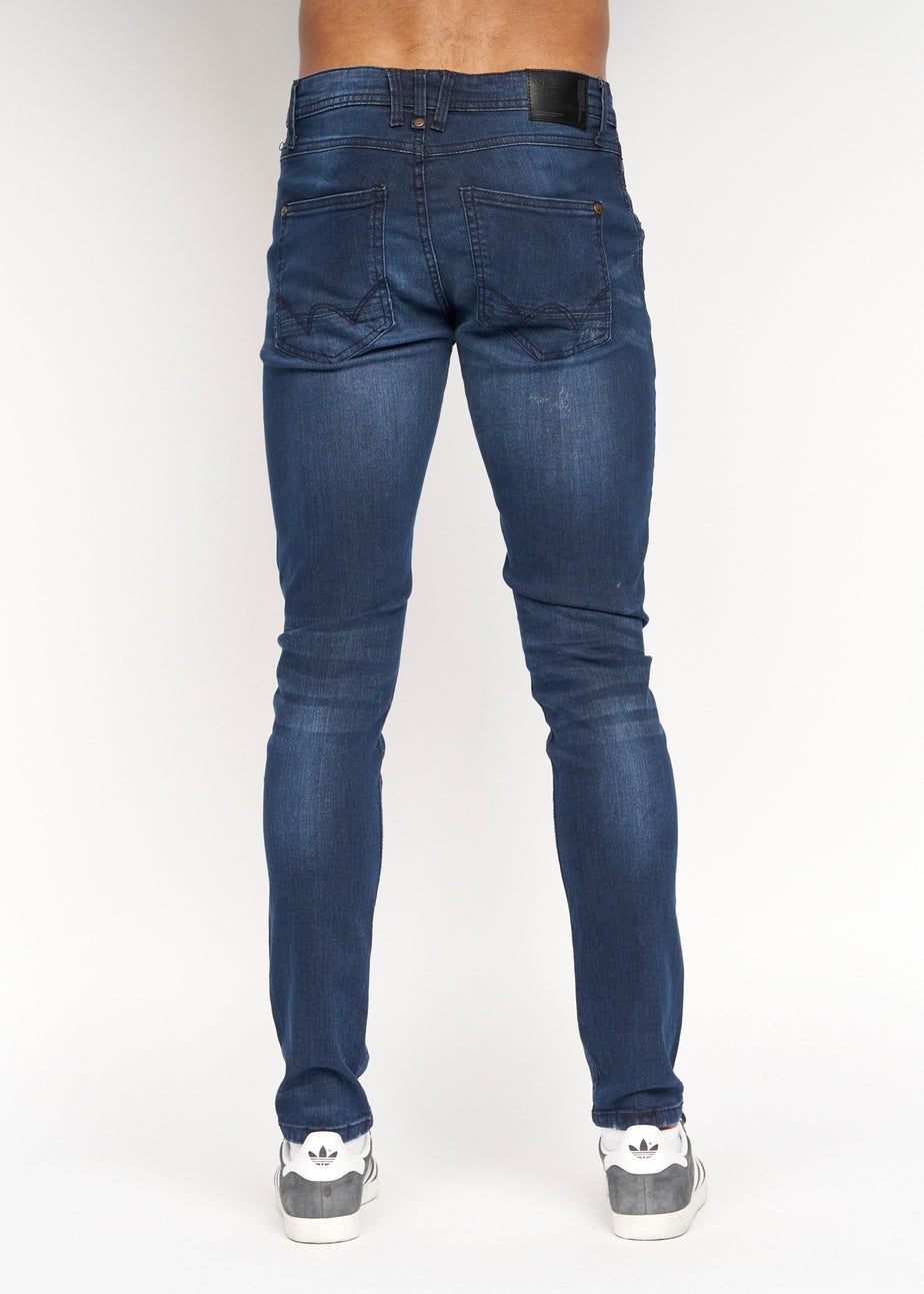 Duck & Cover Dark Wash Tranfold Slim Fit Jeans