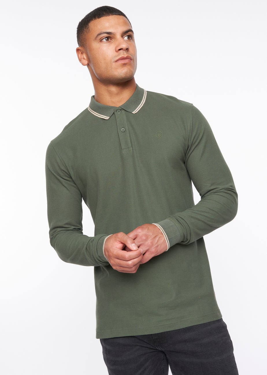 Duck & Cover Forest Green  Roxberry Long Sleeve Polo