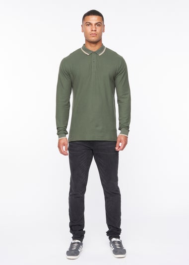 Duck & Cover Forest Green Roxberry Long Sleeve Polo