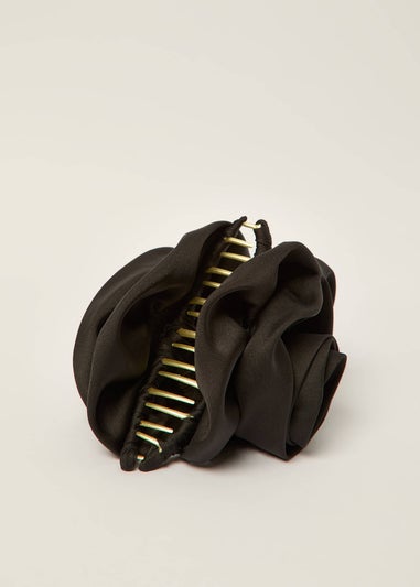 Madein Black Satin Rosie Claw Clip