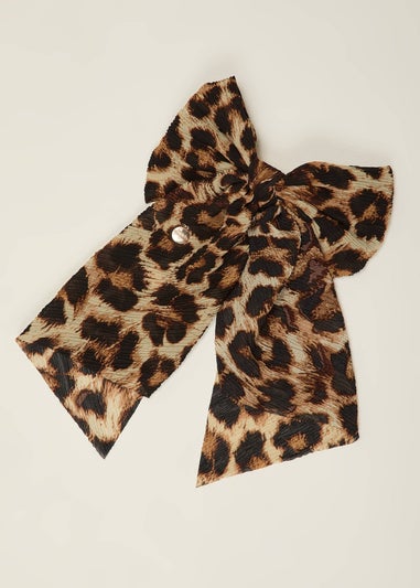 Madein Multi Oversized Leopard Halle Bow