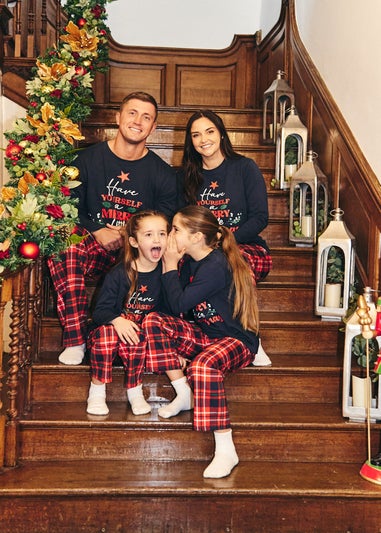 In The Style Multi Kids Slogan Print Matching Family Pyjama Set (2-15 yrs)