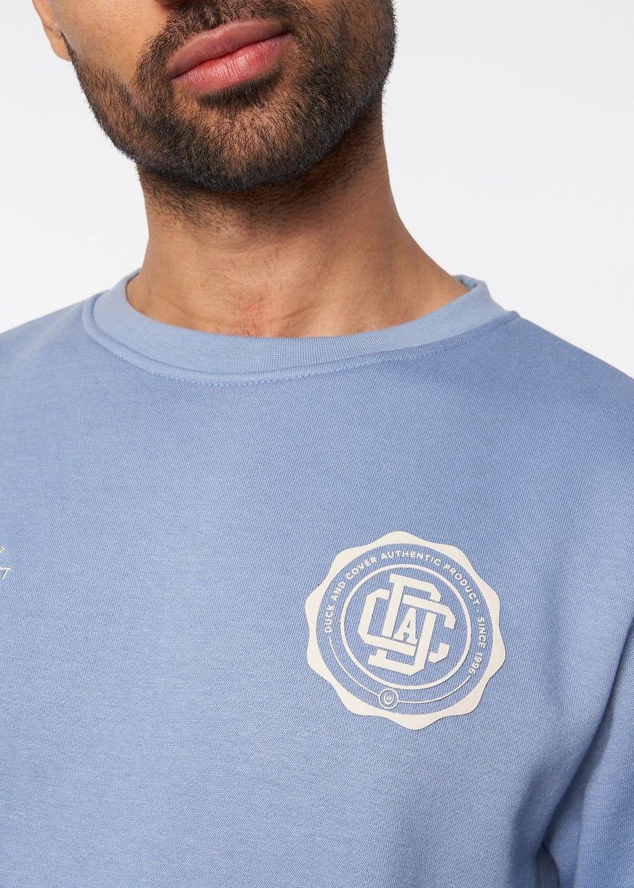 Duck & Cover Blue Keyaan Crew Sweatshirt