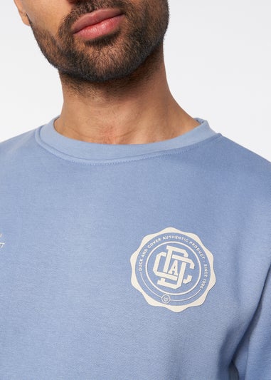 Duck & Cover Blue Keyaan Crew Sweatshirt